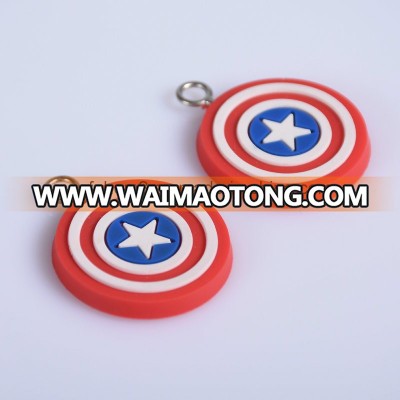 Custom Lovely Soft PVC Rubber Zipper Puller for Bags