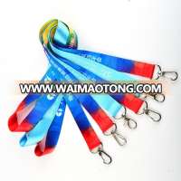 Promotion Polyester Multi-Color Dye Sublimation/Heat Transfer Logo Custom Lanyard for Gifts